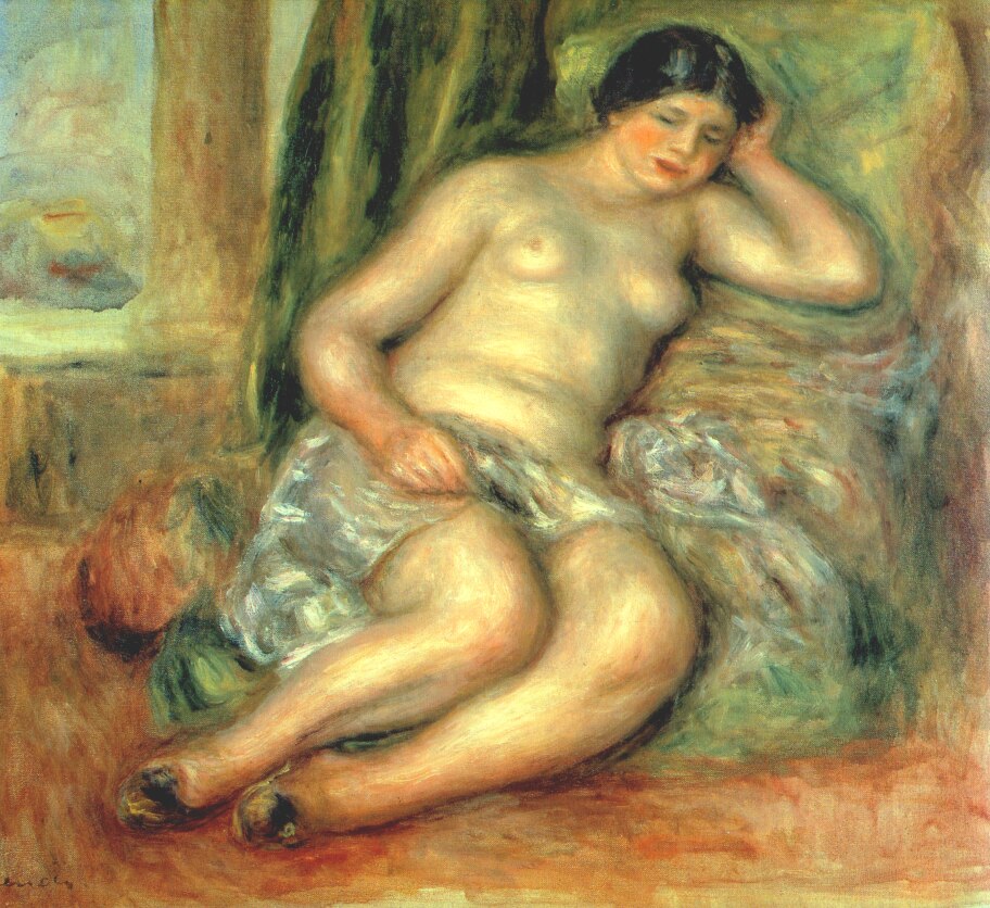 Sleeping odalisque. Odalisque with babouches 1917